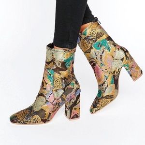 ASOS Printed Ankle Boots US Size 10/UK 8